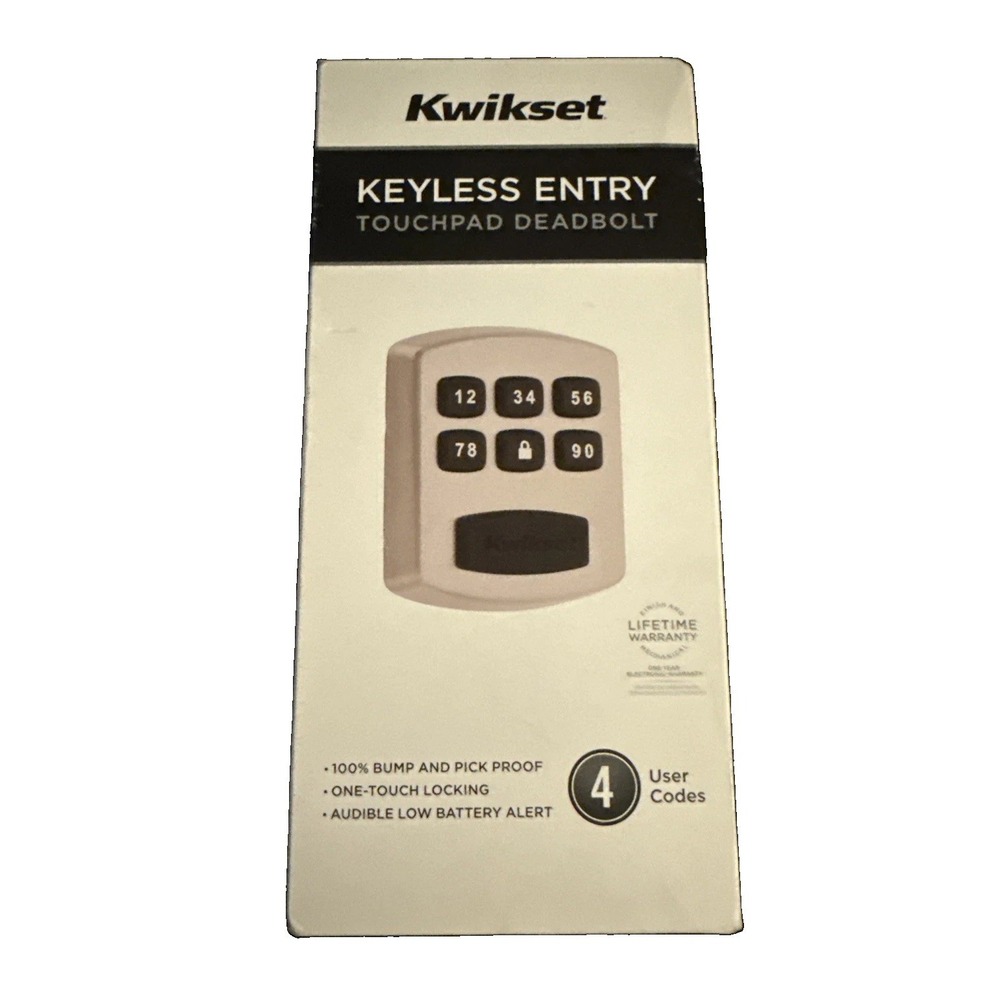 Kwikset Satin/Brushed Nickel 905 Keyless Entry Electronic Touchpad Deadbolt